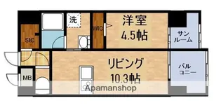 アネーロ西新Ⅳ【11階】の間取り