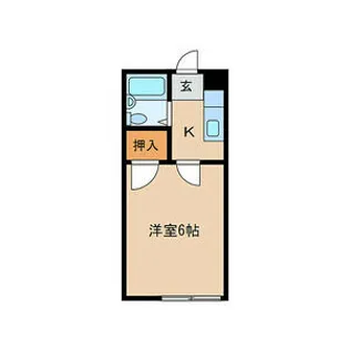 プランドゥ小笹【101号室】の間取り