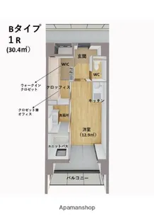 IN SHAPE港【8階】の間取り