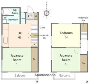 野芥3丁目メゾネット【1階】の間取り