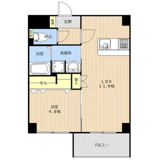 LIBTH平尾【0502号室】の間取り