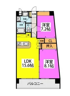 グリーン&ウインズ【2階】の間取り