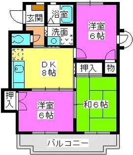 毛利ハイツ【2階】の間取り