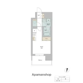 Brillia ist西新【15階】の間取り