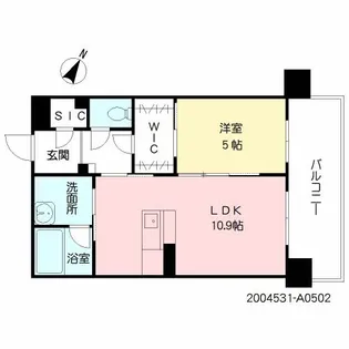 コムフォート薬院【5階】の間取り