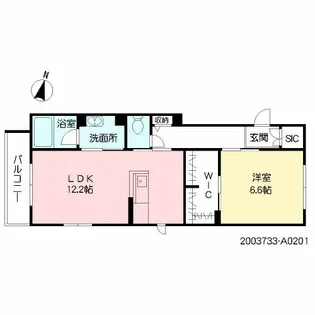 リヴィエール鳥飼Ⅱ【2階】の間取り