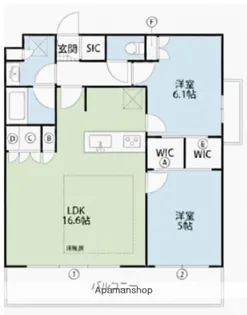 クリオ渡辺通アーバンマークス【6階】の間取り