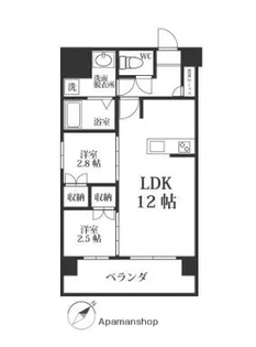 MODERNPALAZZO六本松STATION【7階】の間取り