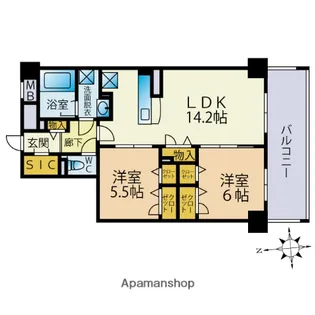 コンチネンタル【4階】の間取り