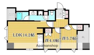 グランドメゾン平尾ザ・スタイル【6階】の間取り