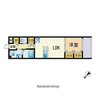 パンタシア南山荘通【4階】の間取り