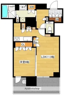 ザ・パークハウス天神今泉【7階】の間取り