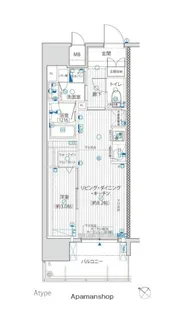 リベール博多駅前【8階】の間取り