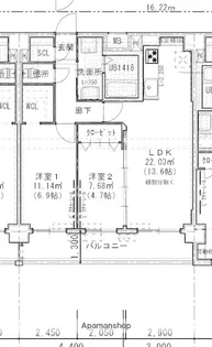 ZENITH BURGE【5階】の間取り