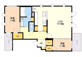 S-RESIDENCE平尾WEST【4階】の間取り