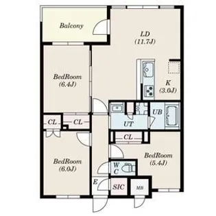 SーRESIDENCE伊都ATTIRANT【8階】の間取り