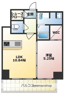 CREST西新【6階】の間取り