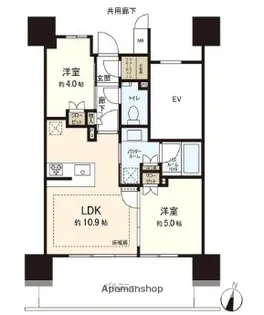 グランド・サンリヤン西新【7階】の間取り