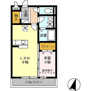 ラ・ポルテ今宿【302号室】の間取り