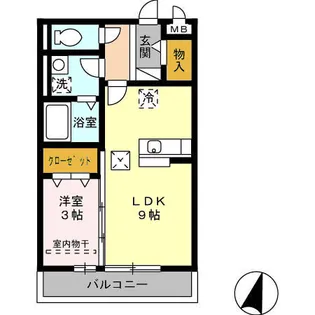 ラ・ポルテ今宿【1階】の間取り