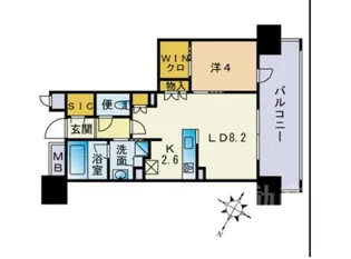 ザ・パークハウス大濠翠景【2階】の間取り