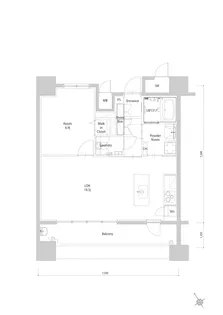 エンクレスト博多EXCEED【13階】の間取り