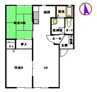 フォルテ横浜西 B棟【1階】の間取り