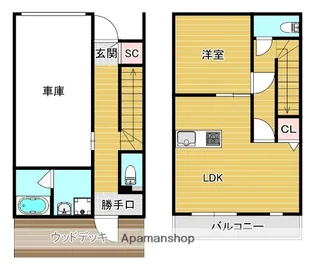 Garage House Ⅱ【1階】の間取り