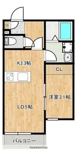 1LDKの間取り画像