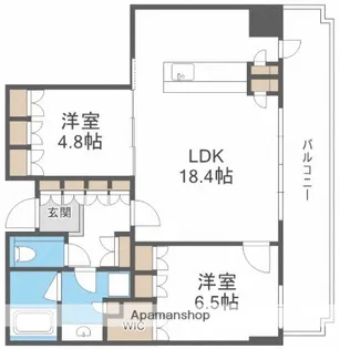 福岡大名ガーデンシティレジデンス【7階】の間取り