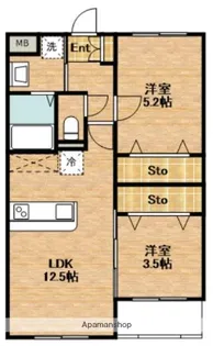 アース・フレンドリー福重【2階】の間取り