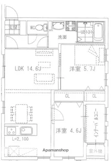 ZIP OHORI SOUTH【1階】の間取り