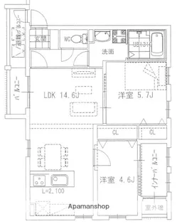 ZIP OHORI SOUTH【3階】の間取り