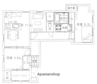 ZIP OHORI SOUTH【2階】の間取り