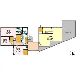 フォレスタリア高宮浄水【3階】の間取り