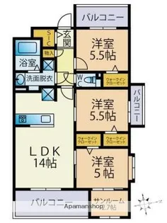ビーコンヒル石丸【3階】の間取り