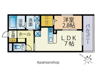 スペリオーレ別府南【1階】の間取り