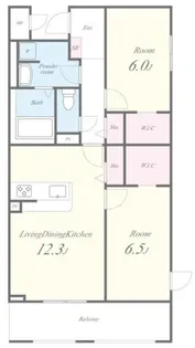 アルメノア西新【5階】の間取り