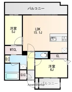 ミスモ薬院ネクスト【13階】の間取り