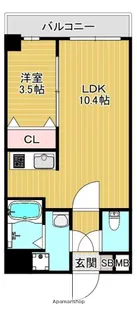 室見4丁目賃貸マンション【4階】の間取り