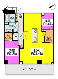 ザ・パークハウス福岡タワーズEAST【25階】の間取り