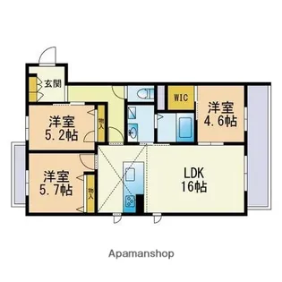 クラス姪浜【3階】の間取り
