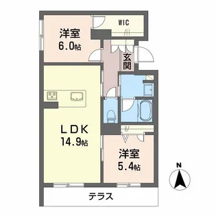 エーデルワイス【1階】の間取り