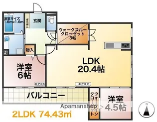 WOOD’S PEAK 大濠【3階】の間取り
