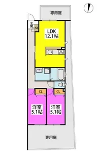 TASHIMA R TERRACE【1階】の間取り