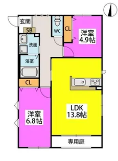 TASHIMA R TERRACE【1階】の間取り