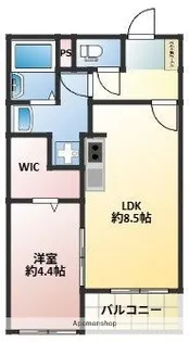 FLAGS 姪浜【3階】の間取り