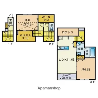 BELLE LEAD藤崎駅南A棟【2階】の間取り