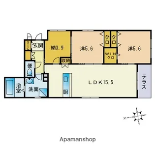 BOIS LIVRE【1階】の間取り