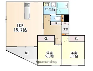 フォルモサ高砂【2階】の間取り